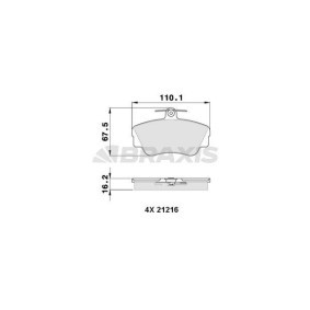 Compre Pastilhas de travão da BRAXIS AA0309 a um preço baixo por 18,56 €