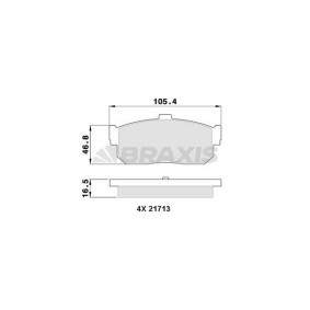 Compre Pastilhas de travão da BRAXIS AA0310 a um preço baixo por 15,94 €