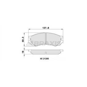 Compre Pastilhas de travão da BRAXIS AA0320 a um preço baixo por 14,41 €