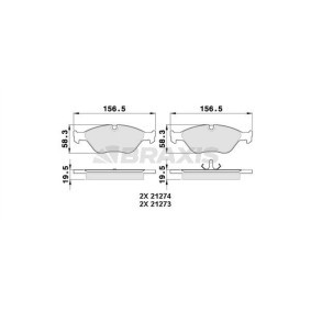 Compre Pastilhas de travão da BRAXIS AA0336 a um preço baixo por 17,71 €