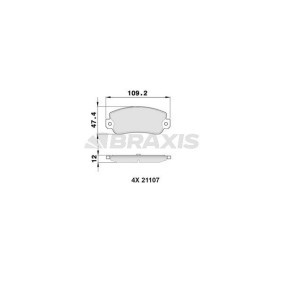 Compre Pastilhas de travão da BRAXIS AA0352 a um preço baixo por 15,94 €