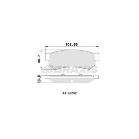 Compre Pastilhas de travão da BRAXIS AA0357 a um preço baixo por 11,31 €