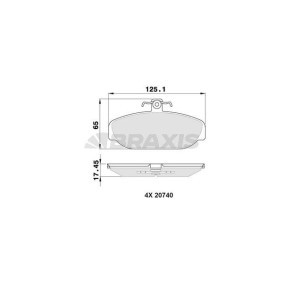 Compre Pastilhas de travão da BRAXIS AA0363 a um preço baixo por 19,62 €