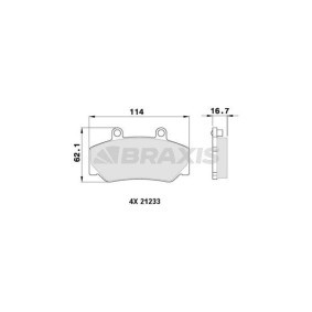 Compre Pastilhas de travão da BRAXIS AA0364 a um preço baixo por 17,20 €