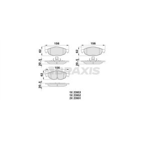 Compre Pastilhas de travão da BRAXIS AA0384 a um preço baixo por 27,09 €