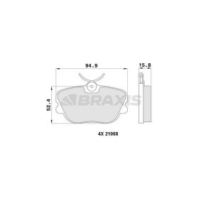 Compre Pastilhas de travão da BRAXIS AA0399 a um preço baixo por 16,10 €