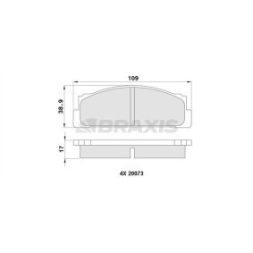 Compre Pastilhas de travão da BRAXIS AA0401 a um preço baixo por 9,04 €