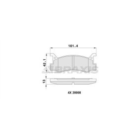 Compre Pastilhas de travão da BRAXIS AA0426 a um preço baixo por 15,05 €