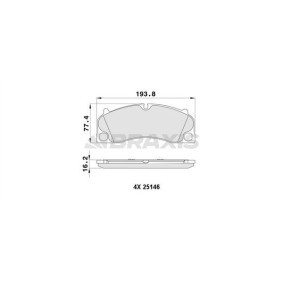 Compre Pastilhas de travão da BRAXIS AA0451 a um preço baixo por 32,43 €