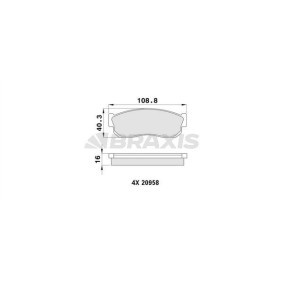 Compre Pastilhas de travão da BRAXIS AA0462 a um preço baixo por 14,48 €