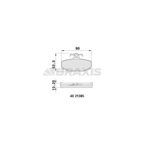 Compre Pastilhas de travão da BRAXIS AA0466 a um preço baixo por 15,11 €