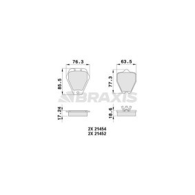 Compre Pastilhas de travão da BRAXIS AA0492 a um preço baixo por 30,42 €