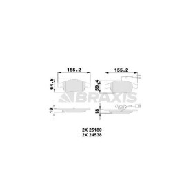 Compre Pastilhas de travão da BRAXIS AA0507 a um preço baixo por 35,75 €