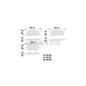 Compre Pastilhas de travão da BRAXIS AA0513 a um preço baixo por 28,25 €