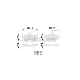 Compre Pastilhas de travão da BRAXIS AB0020 a um preço baixo por 18,65 €