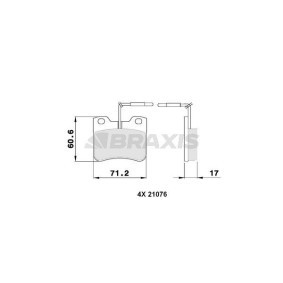 Compre Pastilhas de travão da BRAXIS AB0046 a um preço baixo por 16,37 €