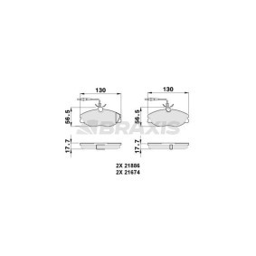 Compre Pastilhas de travão da BRAXIS AB0048 a um preço baixo por 20,23 €