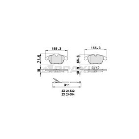 Compre Pastilhas de travão da BRAXIS AB0071 a um preço baixo por 24,65 €