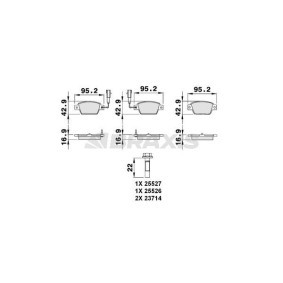 Compre Pastilhas de travão da BRAXIS AB0074 a um preço baixo por 17,40 €