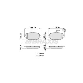 Compre Pastilhas de travão da BRAXIS AB0078 a um preço baixo por 17,73 €