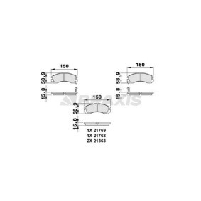 Compre Pastilhas de travão da BRAXIS AB0090 a um preço baixo por 18,81 €