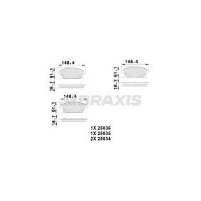 Compre Pastilhas de travão da BRAXIS AB0107 a um preço baixo por 23,56 €