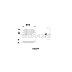 Compre Pastilhas de travão da BRAXIS AB0114 a um preço baixo por 21,03 €