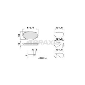 Compre Pastilhas de travão da BRAXIS AB0134 a um preço baixo por 16,84 €