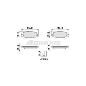 Compre Pastilhas de travão da BRAXIS AB0136 a um preço baixo por 12,16 €