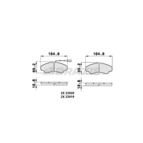 Compre Pastilhas de travão da BRAXIS AB0141 a um preço baixo por 25,86 €