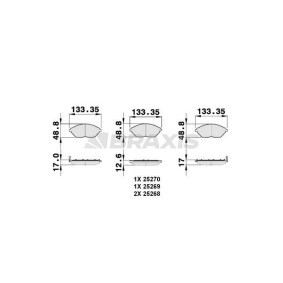 Compre Pastilhas de travão da BRAXIS AB0151 a um preço baixo por 16,10 €