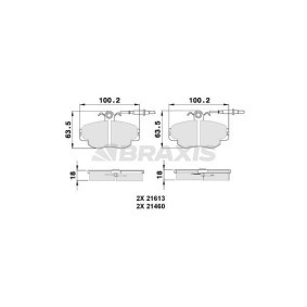 Compre Pastilhas de travão da BRAXIS AB0152 a um preço baixo por 15,61 €