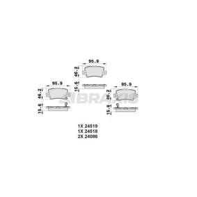 Compre Pastilhas de travão da BRAXIS AB0155 a um preço baixo por 15,72 €