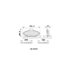 Compre Pastilhas de travão da BRAXIS AB0160 a um preço baixo por 16,92 €
