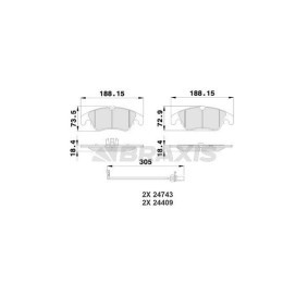 Compre Pastilhas de travão da BRAXIS AB0177 a um preço baixo por 21,52 €
