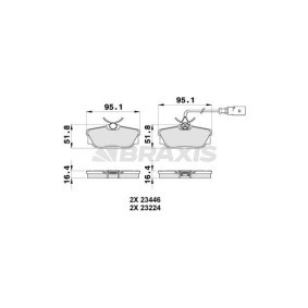 Compre Pastilhas de travão da BRAXIS AB0184 a um preço baixo por 20,12 €