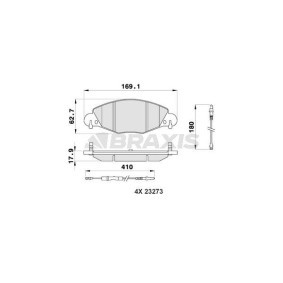 Compre Pastilhas de travão da BRAXIS AB0188 a um preço baixo por 22,00 €