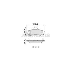 Compre Pastilhas de travão da BRAXIS AB0192 a um preço baixo por 13,79 €