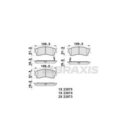 Compre Pastilhas de travão da BRAXIS AB0201 a um preço baixo por 23,19 €