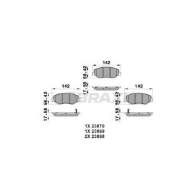 Compre Pastilhas de travão da BRAXIS AB0203 a um preço baixo por 18,52 €