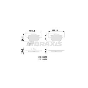 Compre Pastilhas de travão da BRAXIS AB0208 a um preço baixo por 21,20 €