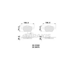 Compre Pastilhas de travão da BRAXIS AB0224 a um preço baixo por 20,03 €
