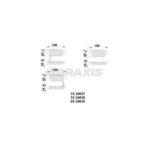 Compre Pastilhas de travão da BRAXIS AB0232 a um preço baixo por 15,97 €