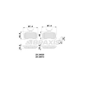 Compre Pastilhas de travão da BRAXIS AB0237 a um preço baixo por 15,18 €
