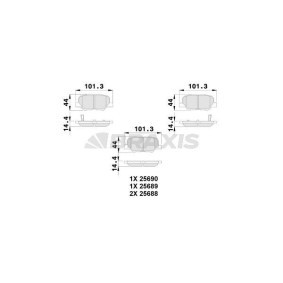 Compre Pastilhas de travão da BRAXIS AB0240 a um preço baixo por 14,09 €