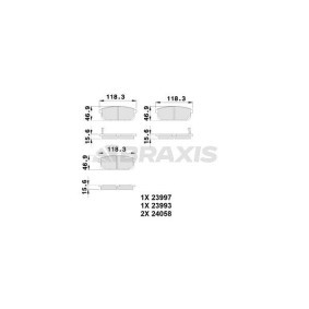 Compre Pastilhas de travão da BRAXIS AB0241 a um preço baixo por 17,05 €