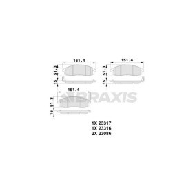 Compre Pastilhas de travão da BRAXIS AB0243 a um preço baixo por 20,46 €