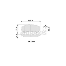 Compre Pastilhas de travão da BRAXIS AB0244 a um preço baixo por 14,55 €