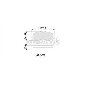 Compre Pastilhas de travão da BRAXIS AB0245 a um preço baixo por 17,31 €