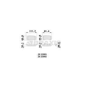 Compre Pastilhas de travão da BRAXIS AB0246 a um preço baixo por 12,87 €